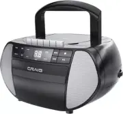 Portable Top-Loading CD Boombox with AM/FM Stereo Radio and Cassette Player NEW