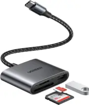 UGREEN USB C to SD Card Reader, 3 in 1 Micro SD Memory Card Reader Adapter 2TB C