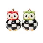 Cosmos Black & White Pumpkin Owl Salt And Pepper