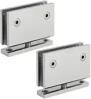 Frameless Glass Door Hinges, Glass clamp,Frameless Glass Door Hinges Rotate 360 ​​Degree Pivot Hinges Bathroom Clip 304 Stainless Steel Glass Clamp 90° Positioning Door Pivot Hinge Beari (C