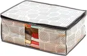 Aimedia Clothing Storage Bag, Clothes Storage Case, Clothes Storage Bag, Storage Case, Clothes Case, Storage Box, Clothes Storage, Scandinavian Pattern, Non-woven Fabric, Dustproof, Breathable,