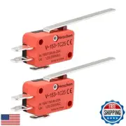 Heschen Micro Switch, V-153-1C25, SPDT, Long Hinge Lever, 20A 250VAC, 2 Pack