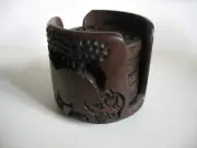 Genuine Handcrafted Ebony Ironwood Coaster w/ Holder Set South Africa wood