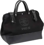 Klein Tools Black Canvas Tool Bag - Heavy Duty, Multi Purpose, 12 Inch