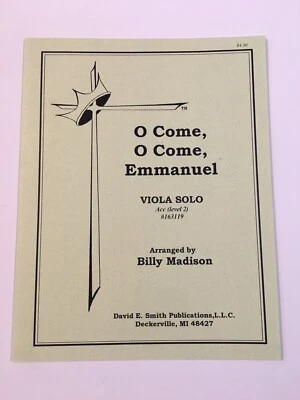 Sheet Music O Come Emmanuel - Viola Solo Level 2 Arr. Billy Madison David Smith