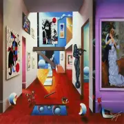 FERJO "HOMAGE TO THE MASTERS" HOLIDAYS SPECIAL L.E. CANVAS GICLEE FRAMED18"x18"