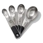 4pc Oxo Good Grips Stainless Steel Food Cooking/Baking Measuring Spoon Set SLVR
