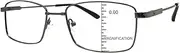 [ProEyes] Flexi 7212, Memory Titanium Big Men Progressive Readers, 0 Strength on top lens, Durable, Lightweight