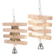 2pcs Parakeets Chewing Toys Birds Plaything Bird Teething Toys Parrots Cage Toy