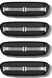 4 Blade Cartridge Refills For Floves Back Shaver