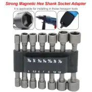 Power Nut Driver Drill Bit Set Metric Socket Wrench Screw 1/4"Hex Shank 14Pcs UK
