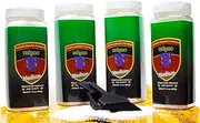 Shuffleboard Powder Wax 4 Pack with Mini Brush and Dustpan Set (4 x 14oz)