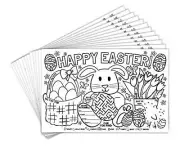 - Easter Coloring Placemats for Kids – Set of 12 Disposable Paper Mats for