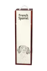 French Spaniel Wine Box With Dog Art-Dog