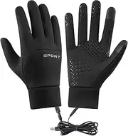 [Generico] Winter Heated Gloves, Warm Warming Gloves - Windproof Cycling Thermal Touchscreen Gloves | Warming Gloves Outdoor Winter Equipment for Cycling Hiking Skiing Motorcycles