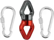 CIYODO 2Pcs Safe Climbing Rotational Device with Swivel Hook for Hammock Aerial Lightweight Corrosion Resistant Multiple Carabiner