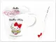 小花花日本精品♥Hello Kitty 馬克杯 附攪拌 咖啡杯 陶瓷杯附匙 站姿洋裝11274605