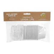 White Eco Sugarcane Sauce Container With Plastic Lid 60ml (Pack of 20)