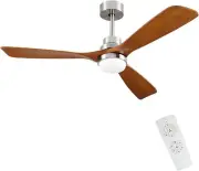 52" Ceiling Fans Lights w Remote Control & 3 Wood Blades, Dimmable, Timer, Quiet