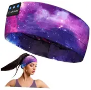 Sleep Headphones Bluetooth Headband Sleeping Wireless Headband Purple Starry