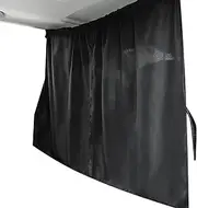 Car Divider Curtains Sun Shade Cover, 190 * 120cm Large Universal Van Cabin Privacy Curtains Black Front Rear Seat Curtain Divider Side Window Sunshade Cover