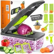 Vegetable Chopper Cutter Slicer, 3-in-1 Multifunctional Veggie with 8 Blades