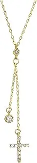 [ZhuyuanSD] Fashion cross tassel necklace personality niche light luxury clavicle chain