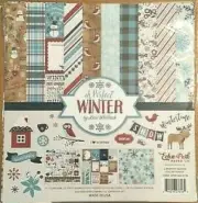 Winter Snow Snowman Sledding Cold Day Cocoa Echo Park Scrapbook Page Kit 12 x 12