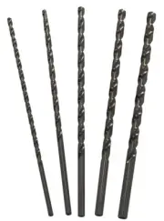 Qualtech POUDWDDL12 1/4" - 1/2" X 12" Long 5 Piece HSS Extra Long Drill Bit Set
