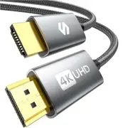 4K HDMI Cable 2M, [Gold Plated, HDR, ARC] High Speed HDMI 2.0 Cables 18Gbps, 4K 60hz, 2160p, 1440P, 3D, HDCP 2.2, Compatible with Roku TV, Xbox One, PS4, PS5, Laptop, Monitor