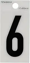 Sandleford Self Adhesive 7 Number, White, 60 X35 mm