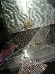 Leadlight glass offcuts for mosaic or glass crafts-Clear mix 500g