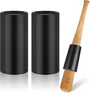 WinnerWhy 2 Pcs Baseball Bat Weight Sleeve Baseball & Softball Batting Training Aid, Adjustable Bat Weight for Baseball Youth Overload Swing Training 24-Ounce, Black