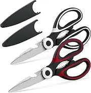 Berglander Kitchen Shears Set of 2, Premium Heavy Duty Sharp Kitchen Scissors All Purpose for Chicken/Steak/Fish/Meat/Vegetables/Herbs/BBQ