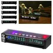 VFD Audio Spectrum Display Retro RGB Home Decor Clock MIC LINE Sound Level Meter