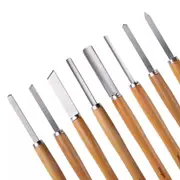 8pc Heavy Duty HSS Wood Lathe Chisel Set Turning Wood Tool Carving Gouge Durable