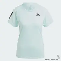 在飛比找蝦皮商城優惠-Adidas 女裝 短袖上衣 排汗 拼接網布 藍【運動世界】