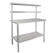 Vogue Table with Gantry Shelf St/St - 1500x1800x600mm