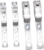 Healeved 4pcs Stainless Steel Manicure Set Nail Clippers Cuticle Scissors Nail Trimmer Safety Fingernail Tool for Use