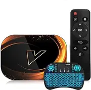 Android 9.0 TV Box 4GB RAM 128GB ROM S905X3 Quad-Core 64-Bit ARM Cortex-A53 with 2.4G WiFi 10/1000M Ethernet, Support H.265/3D/8K Ultra HD/BT 5.0/HDMI 2.0 Set Top Box,4gb+64gb