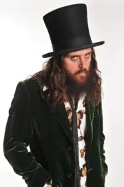 Damon Fox of prog-rock band Bigelf posing for a portrait shoot tak - Old Photo