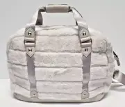 Cynthia Rowley Duffle Ivory Cream Fur Adjustable Removable Crossbody Strap NWT
