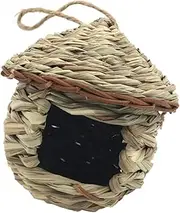 GALPADA 1Pc Woven Bird Nest Pendant Straw Adornment for Garden Bird Accessory Like Canary Parrot Easy to Install Decorative Hanging Nest for Outdoor Spaces