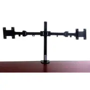 Dual Monitor Stand Desk Mount Bracket Adjustable Complete Kit Up to 24"