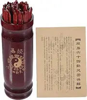 Generic 1 Set Vintage Chinese Fortune Telling Sticks with Divination Game Bucket and Book Chinese Style Sticks for Divination for Home Office and Family Gatherings
