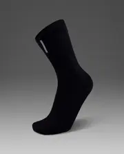 Vectr Reflective Crew Socks, 2XU, L, Black/Silver Reflective, Unisex