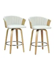 [Artiss] Bar Stools x2 in White