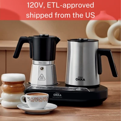 Arzum Turkish Coffee and Moka Maker, Milk Frother, Velvetiser, Rich series, 120V