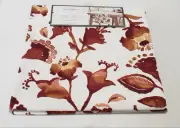 Threshold 14 X 108 "Warm Watercolor" Rust/Red/Cream Floral Table Runner NEW!