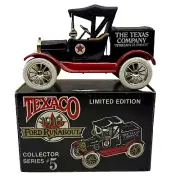 ERTL Texaco 1918 Ford Model T Runabout Die Cast Metal Locking Coin Bank w/ Key